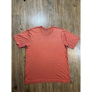 Lululemon Shirt Mens Large Orange Metal Vent Tech Mesh Athletic Workout Tee